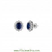 Sapphire & diamond earrings