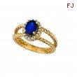 Sapphire & diamond oval ring