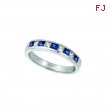 Sapphire and Diamond Princess Cut Band Ring