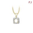 Semi-Mount Diamond Pendant W/Chain