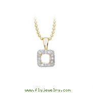 Semi-Mount Diamond Pendant W/Chain