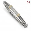 Silver 0.2Ctw Diamond Bangle