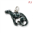 Silver Enamel Medium Greyhound Charm