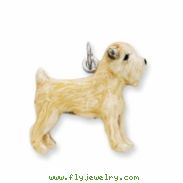 Silver Enamel Soft Coated Wheaton Charm