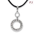 Silver-tone Clear Crystal Circle on 16