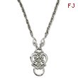 Silver-Tone Fancy Scroll Eyeglass Holder Necklace