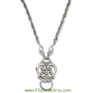 Silver-Tone Fancy Scroll Eyeglass Holder Necklace