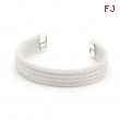 Silver Tone Linear Mesh Cuff