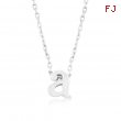 Silvertone Initial A Pendant