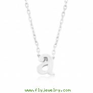 Silvertone Initial A Pendant