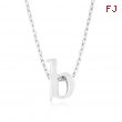 Silvertone Initial B Pendant