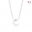 Silvertone Initial C Pendant