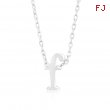 Silvertone Initial F Pendant