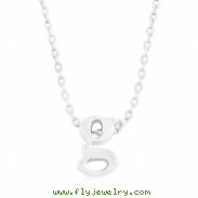 Silvertone Initial G Pendant