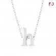 Silvertone Initial H Pendant