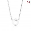 Silvertone Initial O Pendant