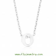 Silvertone Initial O Pendant