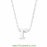 Silvertone Initial R Pendant