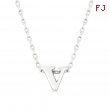 Silvertone Initial V Pendant