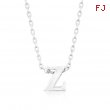 Silvertone Initial Z Pendant