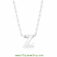 Silvertone Initial Z Pendant