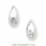 SS White Ice .01ct. Diamond Earrings