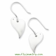 SS White Ice .01ct. Diamond Heart Earrings