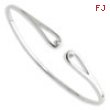 SS White Ice .02ct. Diamond Bangle Bracelet