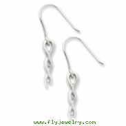 SS White Ice .04ct. Diamond Twist Earrings