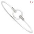 SS White Ice .06ct. Diamond Bangle Bracelet