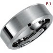 Stainless Steel 10.50 07.00 MM SATIN & POLISHED BEVELED BAND