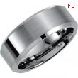 Stainless Steel 11.00 07.00 MM SATIN & POLISHED BEVELED BAND