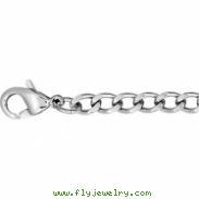 Stainless Steel 18.00 INCH NONE 4.8MM CURB CHAIN W/LOBSTER