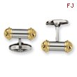 Stainless Steel 24k Gold Plating Cuff Links