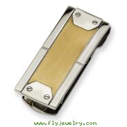 Stainless Steel 24k Gold-plating Money Clip