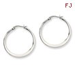 Stainless Steel 34mm Diameter Hoop Earrings