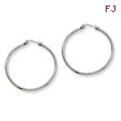 Stainless Steel 40mm Diameter Hoop Earrings