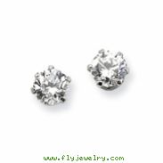 Stainless Steel 4mm CZ Stud Earrings