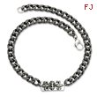 Stainless Steel Antiqued Gothic Necklace