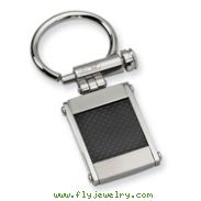 Stainless Steel Black Carbon Fiber Key Chain