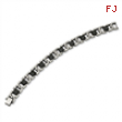 Stainless Steel Black Color IP-plated Accent Fancy Bracelet