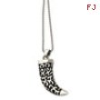 Stainless Steel Black Oxdized Fancy Claw Pendant 24 in. Necklace chain