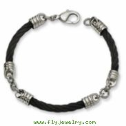 Stainless Steel Black Plated Bracelet anklet