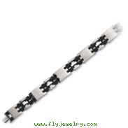 Stainless Steel Black Rubber Bracelet