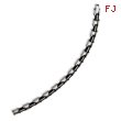 Stainless Steel Black Rubber Bracelet