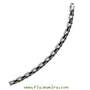 Stainless Steel Black Rubber Bracelet