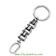Stainless Steel Black Rubber Key Chain