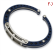 Stainless Steel Blue PVC Hinged Bangle