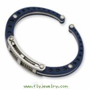 Stainless Steel Blue PVC Hinged Bangle