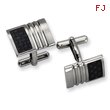 Stainless Steel Carbon Fiber Cuff Links